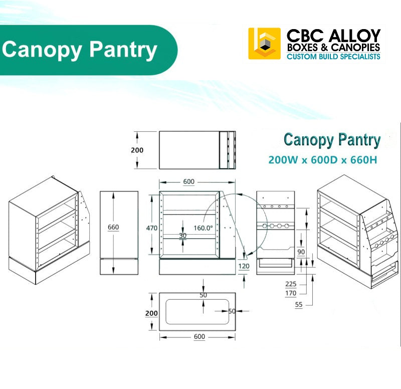 Pantry (Black) 200mm and 300mm