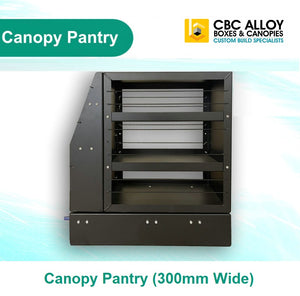 Canopy Sliding  Pantry (Black) 200mm and 300mm